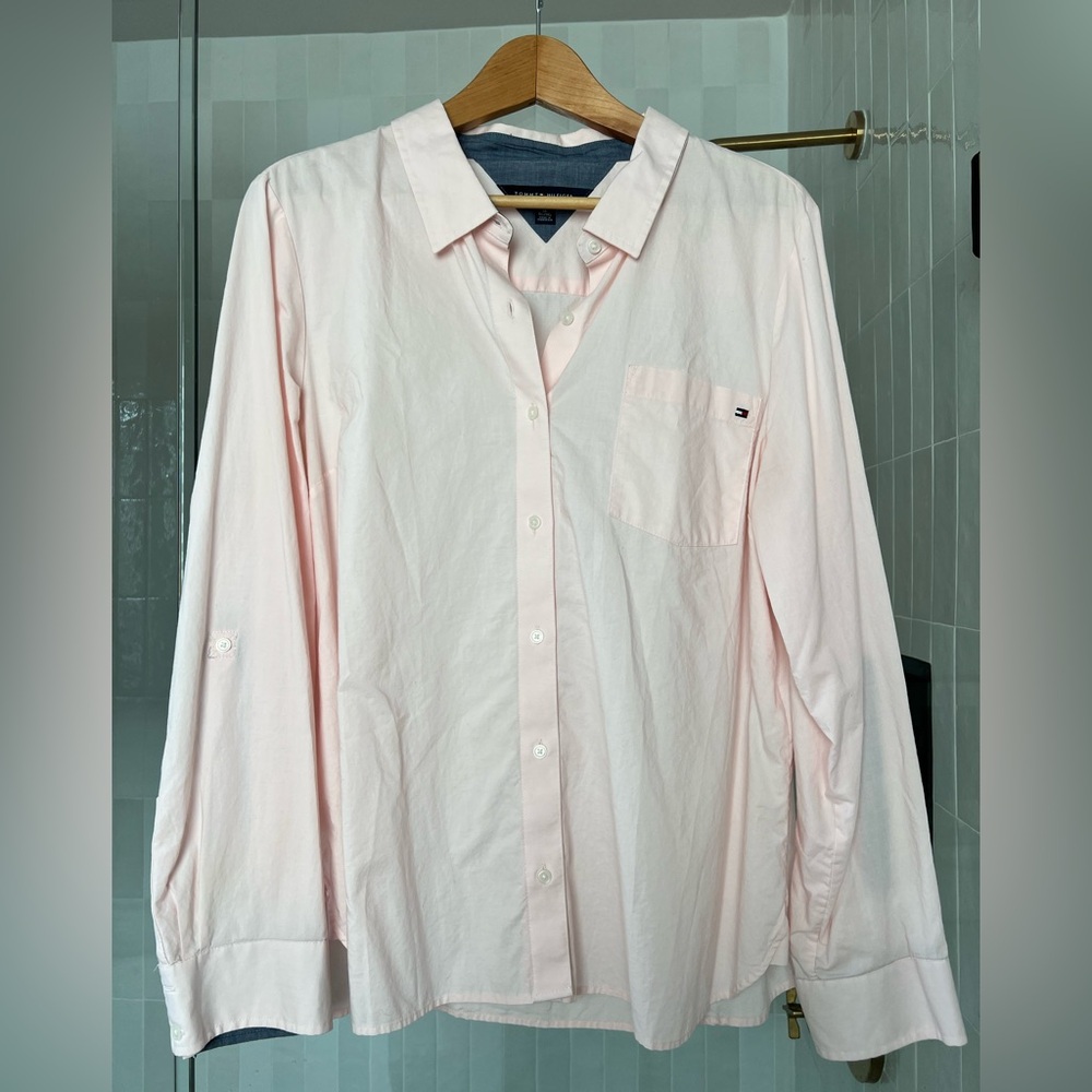 Tommy Hilfiger Pink Casual Button Down Shirt